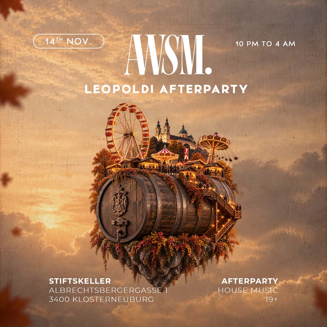 AWSM. LEOPOLDI AFTERPARTY Eventposter Wien am 14.11.2026 | AWSM